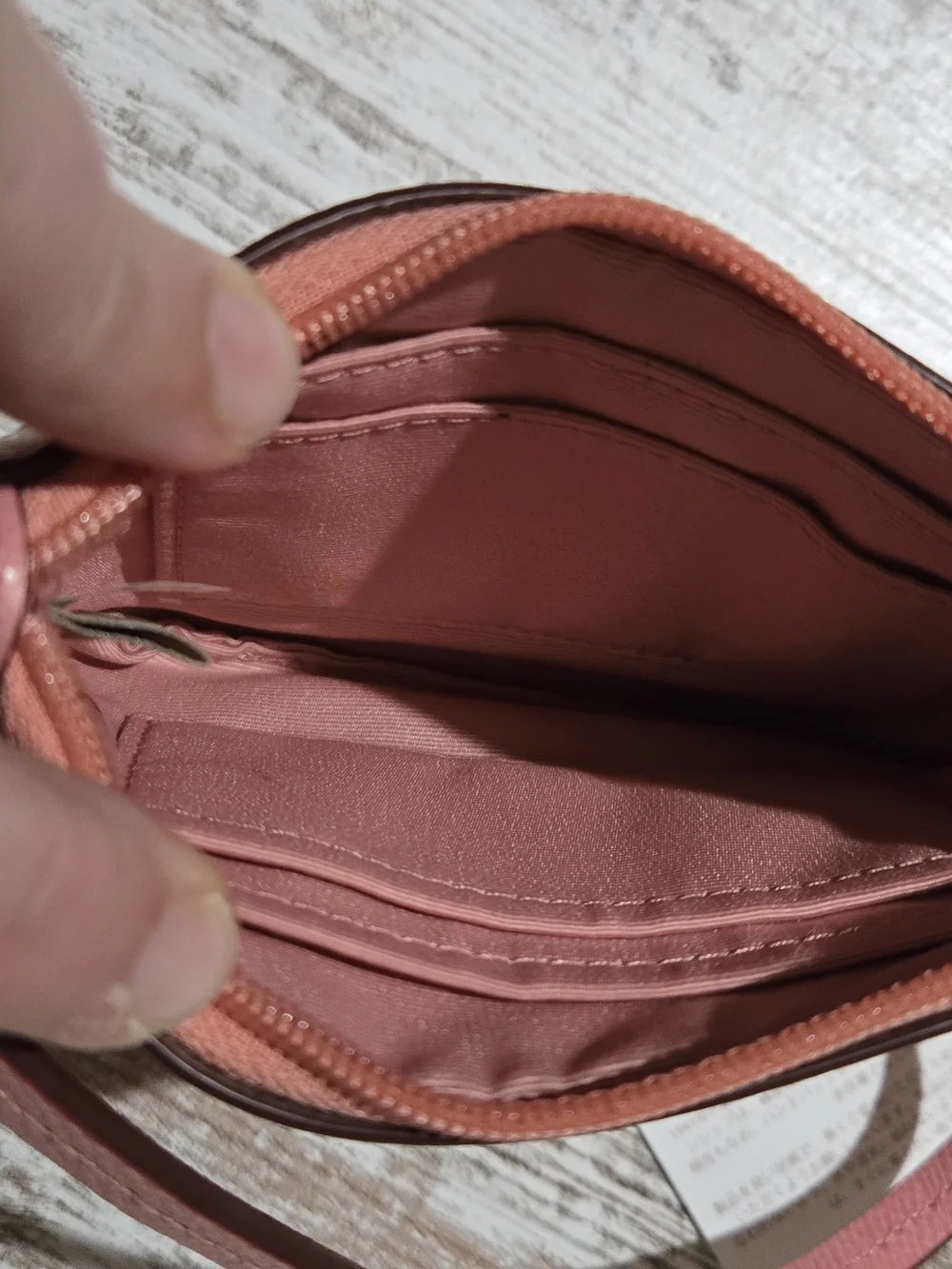 Coach Dusty Rose Leather Wristlet Clutch
